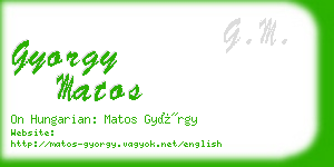 gyorgy matos business card